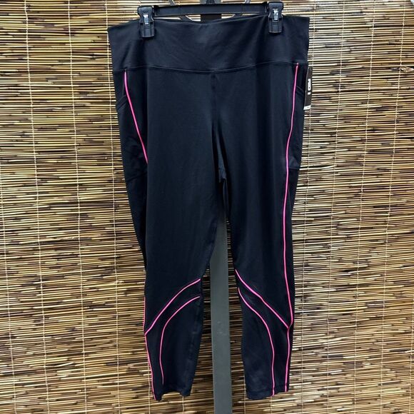 Ideology Plus Size Colorblocked Compression 7/8 Leggings, Created for Macy's - B - Picture 2 of 3